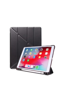 Apple iPad Uyumlu 5. 9.7 İle Uyumlu Kılıf Kalem Bölmeli Trifolding Case A1822 A1823 Siyah Sku: Zeusb0dxft4c97 Arka Kapak
