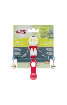 Living World Zilli Denge Çubuğu Kuş Oyuncağı Kırmızı / Beyaz Living World Zilli Denge Çubuğu Kuş Oyuncağı Kırmızı / Beyaz