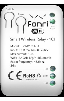 Fonri Wf3-tm4-0201-02 Wıfı Kablosuz Akıllı Röle - Tek Kanal Fonri Wf3-tm4-0201-02 Wıfı Kablosuz Akıllı Röle - Tek Kanal