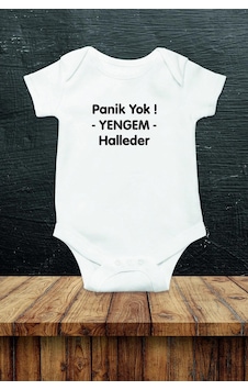 Hediyenza Panik Yok Yengem Halleder Özel Tasarım Bebek Zıbın Pamuklu Çıtçıtlı Body Beyaz Hediyenza Panik Yok Yengem Halleder Özel Tasarım Bebek Zıbın Pamuklu Çıtçıtlı Body Beyaz