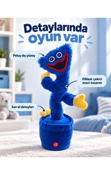 Misan Oyuncak Mavi Canavar Peluş Oyuncak 32 Cm Saksılı, Sarı Elli Tasarım Misan Oyuncak Mavi Canavar Peluş Oyuncak 32 Cm Saksılı, Sarı Elli Tasarım