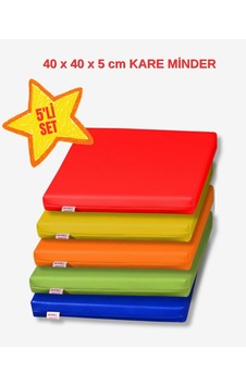 40 X 40 Kare Minder 5li Set - Karışık Renkler