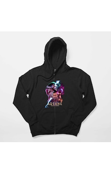 Arcane Siyah Fermuarlı Kapşonlu Sweatshirt Arcane Siyah Fermuarlı Kapşonlu Sweatshirt