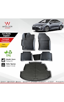 Toyota Corolla Paspas Bagaj Havuzu Set 2019 2025 Arası Uyumlu 3d Ultraflex Set Toyota Corolla Paspas Bagaj Havuzu Set 2019 2025 Arası Uyumlu 3d Ultraflex Set