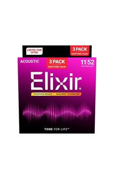Elixir Nanoweb Phosphor Bronz 3 Lü Paket Akustik Gitar Teli 11-52 Elixir Nanoweb Phosphor Bronz 3 Lü Paket Akustik Gitar Teli 11-52
