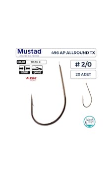Mustad 496 Ap Allround Olta İğnesi Tx 2/0 20 Adet Mustad 496 Ap Allround Olta İğnesi Tx 2/0 20 Adet