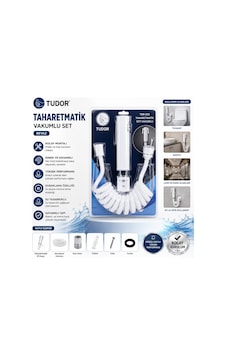 Tudor Tdr-255 Taharetmatik Seti Beyaz Krom - El Duşu, Hortum Ve Mafsal, Vakumlu Set Tudor Tdr-255 Taharetmatik Seti Beyaz Krom - El Duşu, Hortum Ve Mafsal, Vakumlu Set