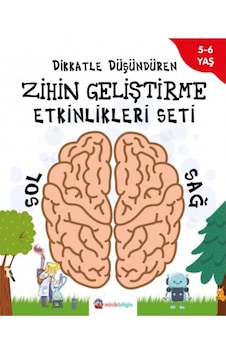 Dikkatle Düşündüren Zihin Geliştirme Etkinlikleri Seti 5 - 6 Yaş- Minik Bilgin