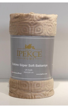 Eskimo Süper Soft Tek Kişilik 150x200 Cm Battaniye Bej Bej