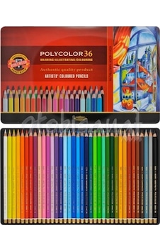 Koh-I-Noor Polycolor Kuru Boya Kalemi 36Lı Set Koh-I-Noor Polycolor Kuru Boya Kalemi 36Lı Set