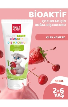 Splat Kids Wild Çilek-Kiraz Aromalı 2-6 Yaş Doğal Diş Macunu 50 ML