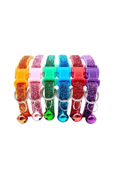Simli Zilli Dokuma Kedi Boyun Tasması 19x1 Cm Mavi Diğer Simli Zilli Dokuma Kedi Boyun Tasması 19x1 Cm Mavi Diğer