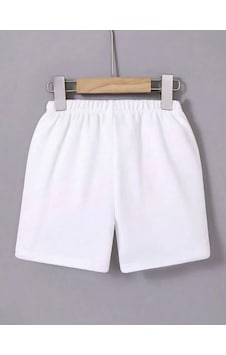 Cvs Giyim Kadın Beli Lastikli Mini Düz Şort - Beyaz Beyaz