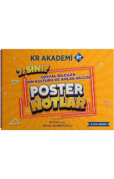 7. Sınıf Sosyal Bilgiler Din Kültürü ve Ahlak Bilgisi Poster Notlar KR Akademi