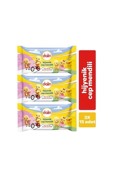 Dalin Dalin Hijyenik Cep Mendili 15x3 Adet Dalin Dalin Hijyenik Cep Mendili 15x3 Adet