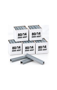5'li Paket - Ithal 80/14 80 Serisi Havalı Zımba Teli 14 Mm 15.000 Adet 5'li Paket - Ithal 80/14 80 Serisi Havalı Zımba Teli 14 Mm 15.000 Adet