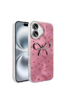 Apple Uyumlu iPad iPhone 16 Plus Kılıf Kamera Korumalı Figürlü Zore Ponti Silikon Kapak Açık Pembe Apple Uyumlu iPad iPhone 16 Plus Kılıf Kamera Korumalı Figürlü Zore Ponti Silikon Kapak Açık Pembe