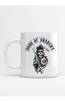 Sons Of Anarchy Baskılı Porselen Kupa Bardak Beyaz