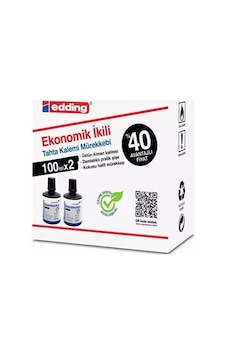 Edding Tahta Kalemi Mürekkebi 100ML 2'li Siyah Edding Tahta Kalemi Mürekkebi 100ML 2'li Siyah