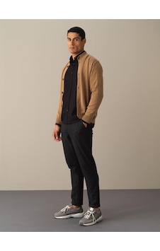 Xint Camel Regular Fit Dik Yaka Pamuklu Hırka 801663 Xint Camel Regular Fit Dik Yaka Pamuklu Hırka 801663