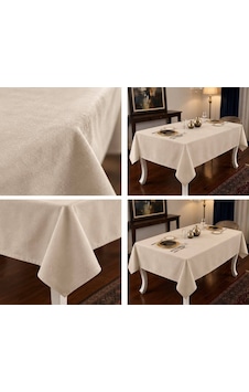 Peri Lüx Kadife Kumaş Masa Örtüsü 140x210 Cm Krem Peri Lüx Kadife Kumaş Masa Örtüsü 140x210 Cm Krem