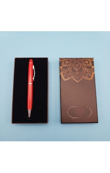 River World Kalem Touchpen Tükenmez Kırmızı Renk Mandala Desenli Kutulu Çok Renkli