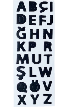 Sticker Kabartmalı Stiker Defter, Planlayıcı Etiket Siyah Harfler Cb398 16x7 Cm Sticker Kabartmalı Stiker Defter, Planlayıcı Etiket Siyah Harfler Cb398 16x7 Cm