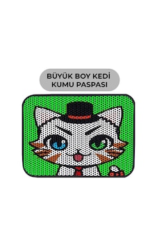 Büyük Boy Renkli Desenli Elekli Kedi Tuvalet Önü Paspası 60 X 80 Cm Büyük Yeşil - 834019341 Büyük Boy Renkli Desenli Elekli Kedi Tuvalet Önü Paspası 60 X 80 Cm Büyük Yeşil - 834019341