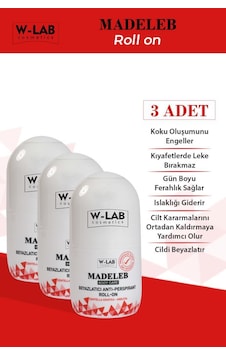 W-Lab Cosmetics Madeleb Beyazlatıcı Roll-On Deodorant 3 x 50 ML W-Lab Cosmetics Madeleb Beyazlatıcı Roll-On Deodorant 3 x 50 ML