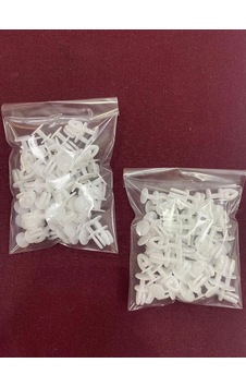 Beyazıt 50'şer Adet 2 Paket Kolay Geçmeli Korniş Düğmesi Beyaz Byzt243 Sku: Zeus8690010203748 50 x 22