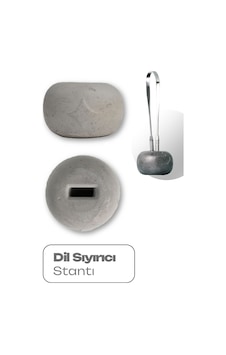 Doğal El Yapımı Stant Dil Temizleme/dil Sıyırma Aparatına Uygun Gri Gri