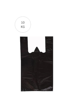 Herşeytrend Siyah Atlet Poşet Büyük Boy 32x57 Cm Takriben 720 Adet 10 Kg