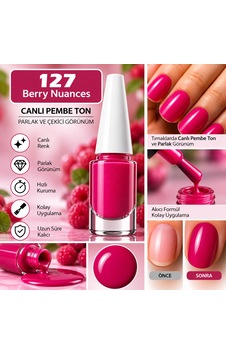 Nail Enamel Oje-127 Parlak Pembe - 9010727260961 127 Berry Nuances Nail Enamel Oje-127 Parlak Pembe - 9010727260961 127 Berry Nuances