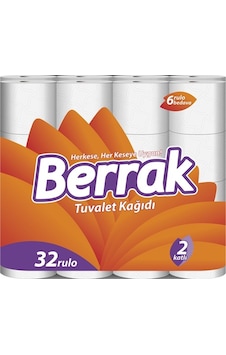 Berrak Çift Katlı Tuvalet Kağıdı 32 Rulo Berrak Çift Katlı Tuvalet Kağıdı 32 Rulo