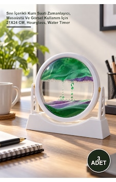 3 Adet Sulu Kumsaati Sıvı İçerikli Kum Saati Zamanlayıcı, Masaüstü Ve Görsel Kullanım İçin 21x24 Cm, Hourglass, Water Timer Diğer 3 Adet Sulu Kumsaati Sıvı İçerikli Kum Saati Zamanlayıcı, Masaüstü Ve Görsel Kullanım İçin 21x24 Cm, Hourglass, Water Timer Diğer