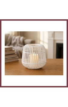 Storeşahin 3d Baskı Modern Kafes Tasarımlı Dekoratif Mumluk - Tealight Mumluk, Masaüstü Ev Ve Ofis Dekoru-beyaz Shn0720 Storeşahin 3d Baskı Modern Kafes Tasarımlı Dekoratif Mumluk - Tealight Mumluk, Masaüstü Ev Ve Ofis Dekoru-beyaz Shn0720