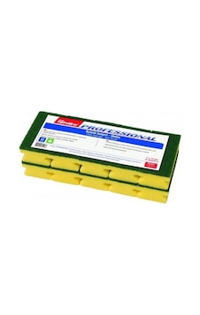 Polikur Profesyonel Oluklu Bulaşık Süngeri Yeşil 10'lu Paket