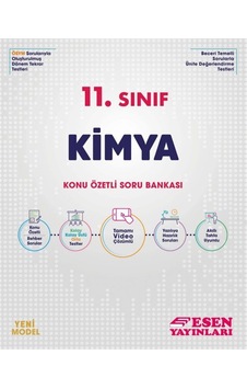 Esen Yayınları 2022 11. Sınıf Kimya Konu Özetli Soru Bankası Esen Yayınları 2022 11. Sınıf Kimya Konu Özetli Soru Bankası