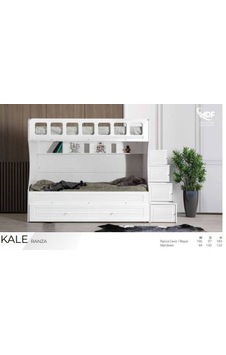 Kale Mdf Merdivenli Üçüz Ranza Beyaz Kale Mdf Merdivenli Üçüz Ranza Beyaz