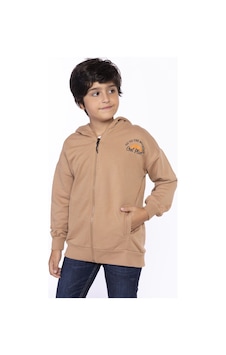Toontoy Erkek Çocuk Baskılı Kapşonlu Hırka Kahverengi Toontoy Erkek Çocuk Baskılı Kapşonlu Hırka Kahverengi