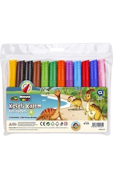 Jumbo Keçeli Kalem 12 Renk Kırtasiye