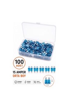 15 Amper Orta Boy Bıçak Sigorta 100 Adet Ağır Vasıta Universal 15 Amper Orta Boy Bıçak Sigorta 100 Adet Ağır Vasıta Universal