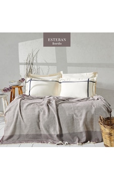 Apricitas Esteban Bordo Pike Takımı Çift Kişilik Bordo