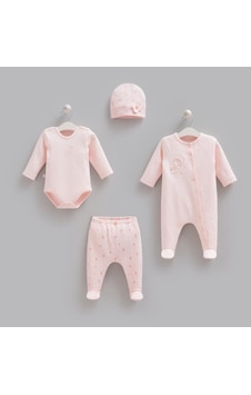 Caramell Pamuk 4lü Tulumlu Rose Bonny Set 0-3 Ay 50-56 Cm Pembe Crml.zk2525.pmb Caramell Pamuk 4lü Tulumlu Rose Bonny Set 0-3 Ay 50-56 Cm Pembe Crml.zk2525.pmb