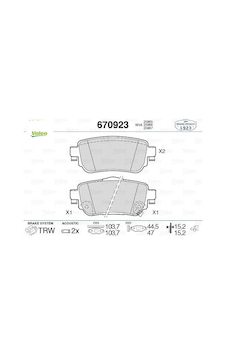 Arka Fren Balata Renault Kadjar 15 Koleos Iı 18 / Nıssan Qashqaı 1.6l Dci R9m Dizel 11- / X-traıl 1. Valeo 440605889r Arka Fren Balata Renault Kadjar 15 Koleos Iı 18 / Nıssan Qashqaı 1.6l Dci R9m Dizel 11- / X-traıl 1. Valeo 440605889r