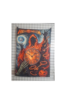 Owl Bag Time Of Halloween Desenli Tasarım Duvar Halisi Owl Bag Time Of Halloween Desenli Tasarım Duvar Halisi