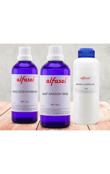 Alfasol Saf Anason Yağı 50 G + Yaş Üzüm Aroması 10 G + Gliserin 250 G Alfasol Saf Anason Yağı 50 G + Yaş Üzüm Aroması 10 G + Gliserin 250 G