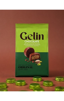 Gelin Antep Fıstık Parçacıklı Sütlü Çikolata 300g Gelin Antep Fıstık Parçacıklı Sütlü Çikolata 300g