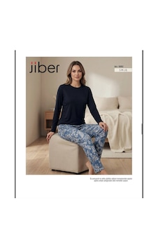 Jiber 10352 Kışlık Pijama Takımı Lacivert Jiber 10352 Kışlık Pijama Takımı Lacivert