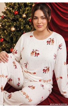 Siyah İnci Ekru Yılbaşı Temalı Termal Kumaşlı Ultra Soft Yumuşak Büyük Beden Battal Boy Örme Pijama Takımı 26226729 Siyah İnci Ekru Yılbaşı Temalı Termal Kumaşlı Ultra Soft Yumuşak Büyük Beden Battal Boy Örme Pijama Takımı 26226729